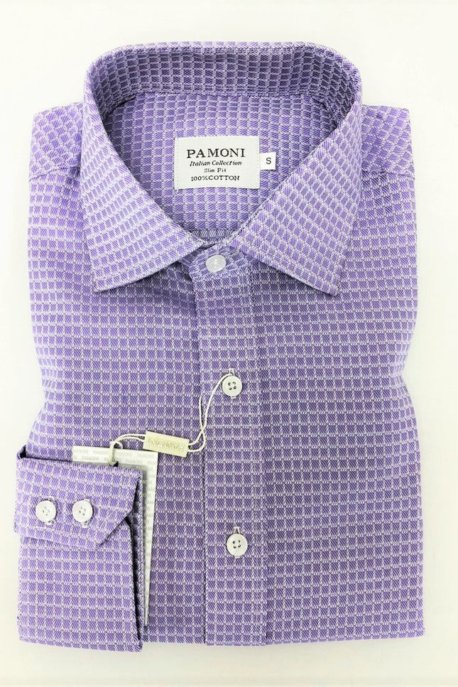 lilac check shirt - pamoni