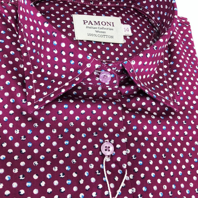 Close up of Marble Ball Print Pure Cotton Shirt - Pamoni